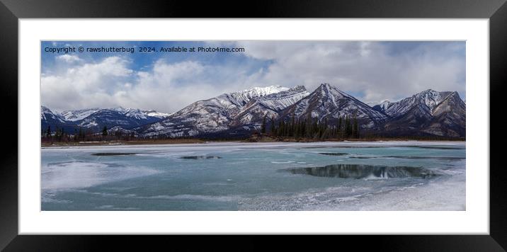 Canadian Wilderness: Morro Slabs and Snowy Peaks Framed Mounted Print by rawshutterbug 