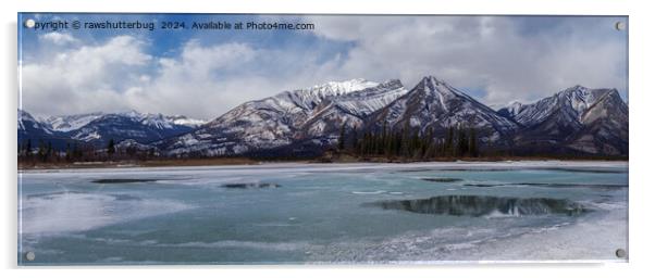 Canadian Wilderness: Morro Slabs and Snowy Peaks Acrylic by rawshutterbug 