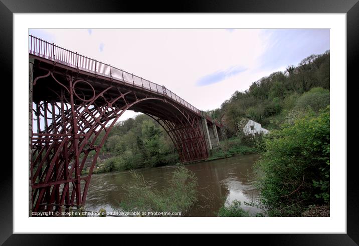 Iron bridge Framed Mounted Print by Stephen Chadbond