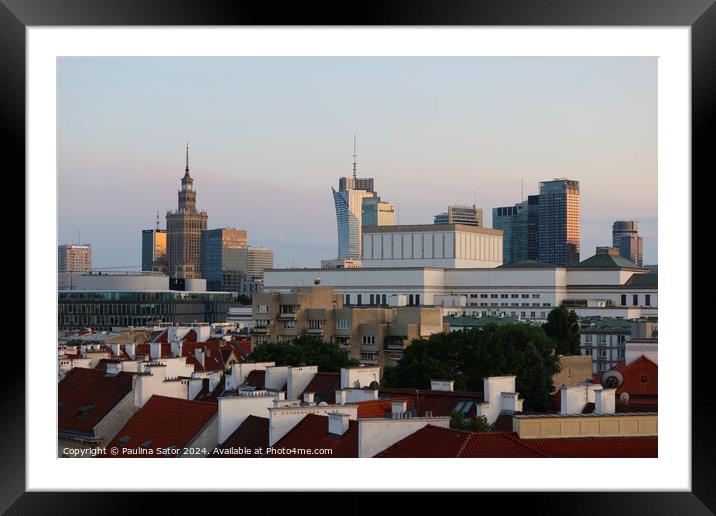 Warsaw sunset. Poland  Framed Mounted Print by Paulina Sator