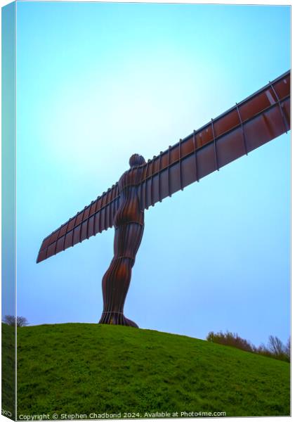 Misty Angel of the North Canvas Print by Stephen Chadbond