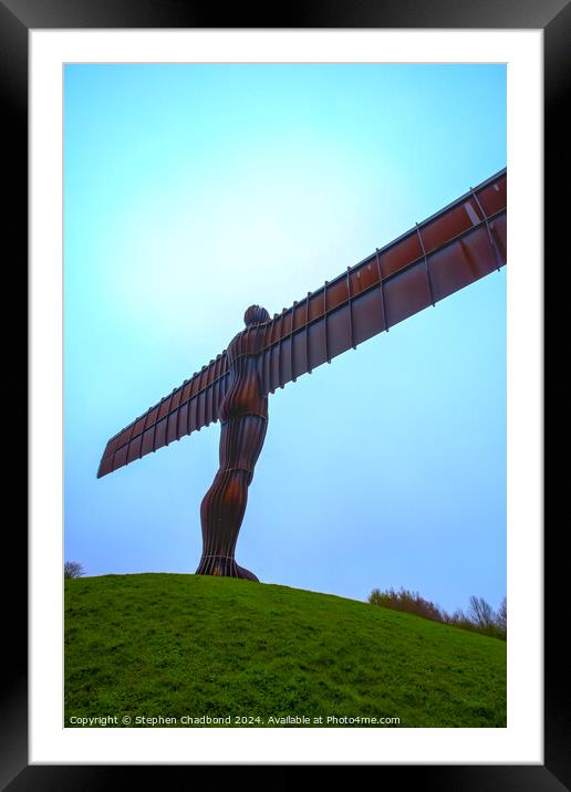 Misty Angel of the North Framed Mounted Print by Stephen Chadbond