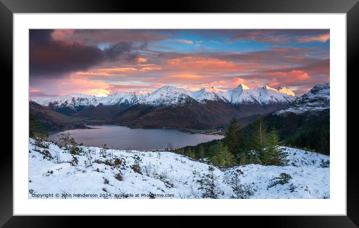 Five Sisters of Kintail Framed Mounted Print by John Henderson