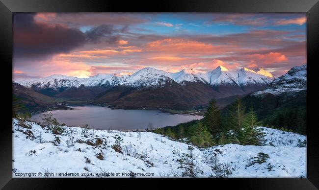 Five Sisters of Kintail Framed Print by John Henderson