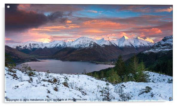 Five Sisters of Kintail Acrylic by John Henderson
