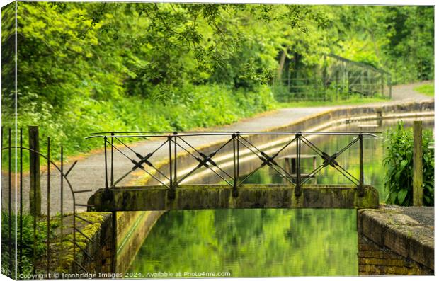 Little iron footbridge Canvas Print by Ironbridge Images