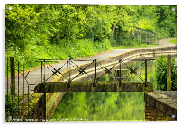 Little iron footbridge Acrylic by Ironbridge Images