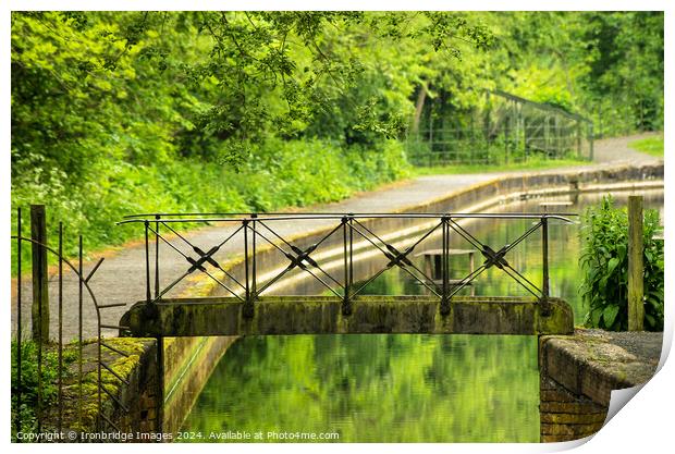 Little iron footbridge Print by Ironbridge Images