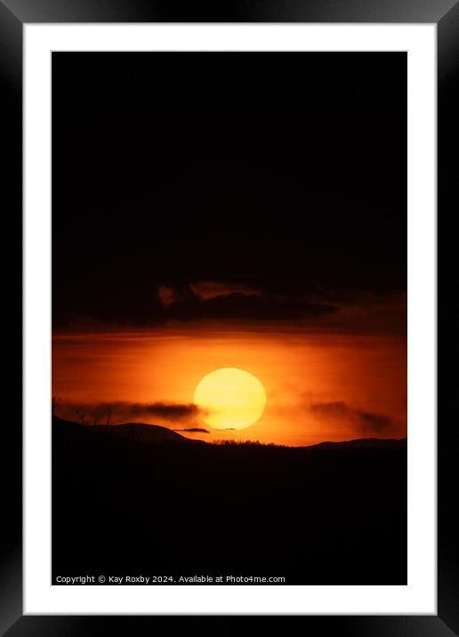 Sunset Framed Mounted Print by Kay Roxby