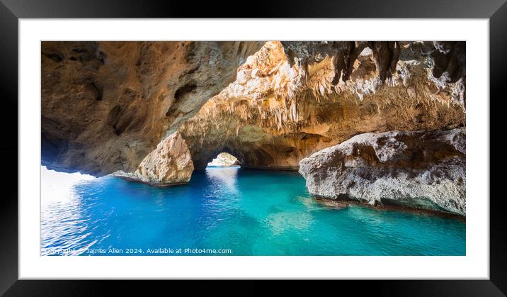 Cuevas Del Drach Caves Mallorca, Spain Framed Mounted Print by James Allen