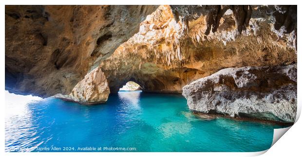 Cuevas Del Drach Caves Mallorca, Spain Print by James Allen