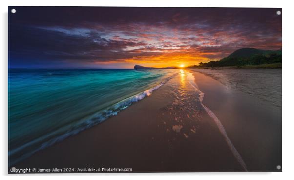 Alcudia Beach Majorca, Spain  Acrylic by James Allen