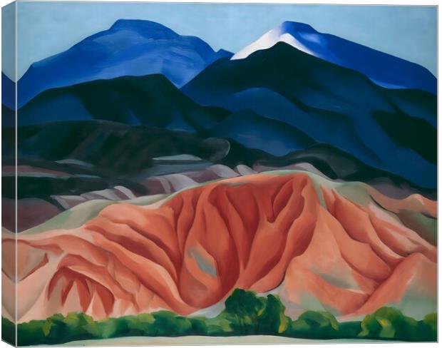 Georgia O’Keeffe - Black Mesa Landscape New Mexico  Out Back of Maries II 1930 Canvas Print by Welliam Store
