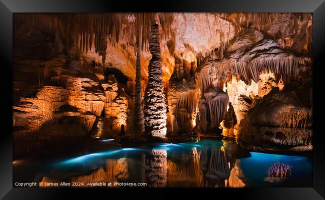 Cuevas Del Drach Caves Mallorca, Spain   Framed Print by James Allen