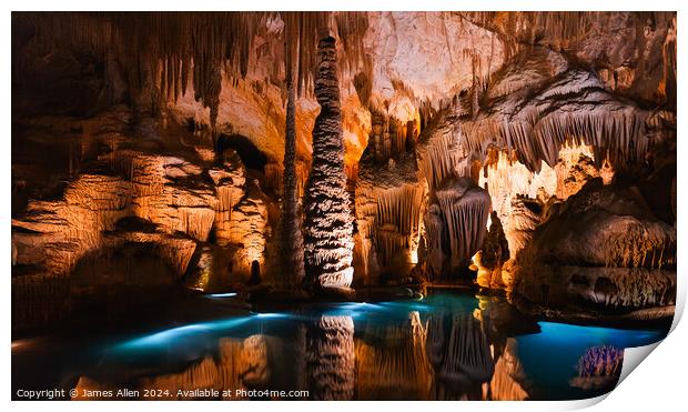 Cuevas Del Drach Caves Mallorca, Spain   Print by James Allen