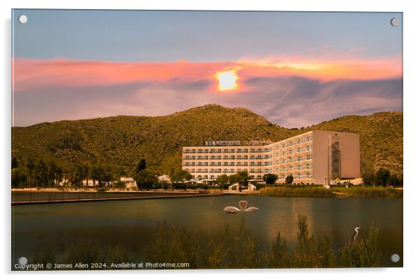 Hotel Lagomonte Alcudia, Majorca, Spain  Acrylic by James Allen