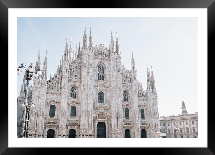 Milan Cathedral Framed Mounted Print by Maja Ficzere