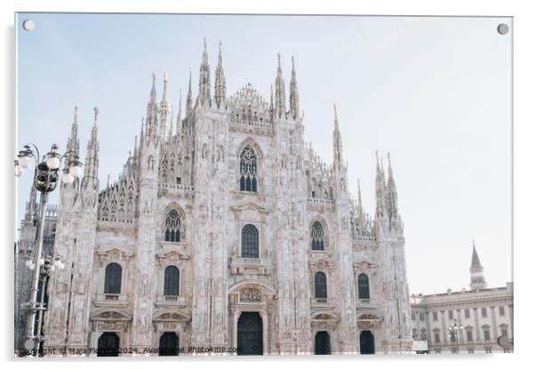 Milan Cathedral Acrylic by Maja Ficzere