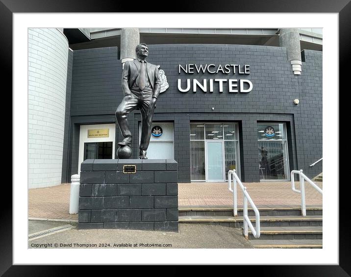  Sir Bobby Robson Newcastle United  Framed Mounted Print by David Thompson