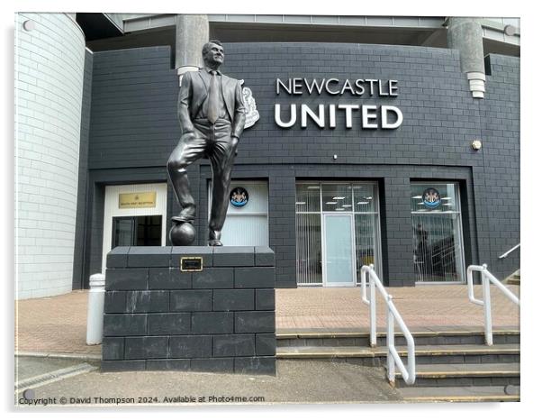  Sir Bobby Robson Newcastle United  Acrylic by David Thompson