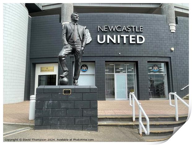  Sir Bobby Robson Newcastle United  Print by David Thompson