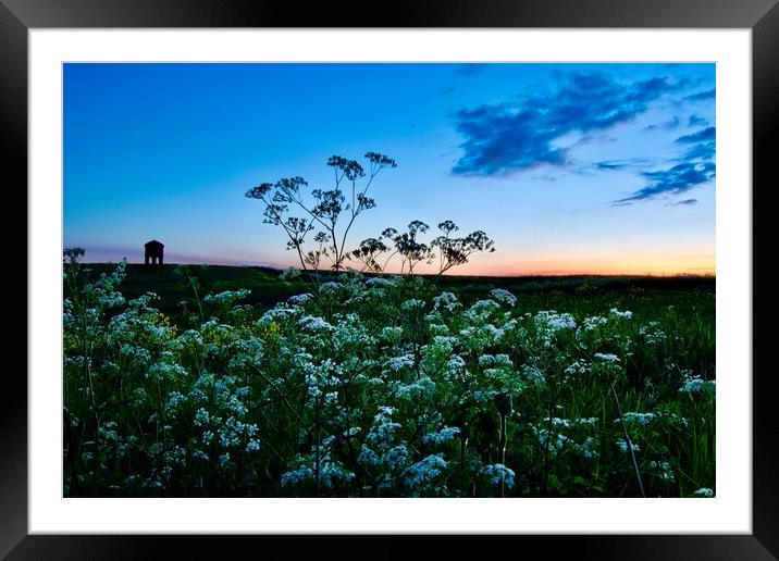 Sunset over Chesterton Hill Warwickshire Framed Mounted Print by Alice Rose Lenton