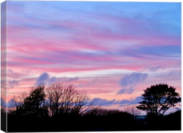 Cornish Sunset Canvas Print by Beryl Curran