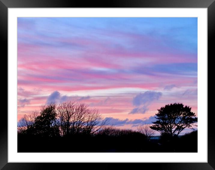 Cornish Sunset Framed Mounted Print by Beryl Curran