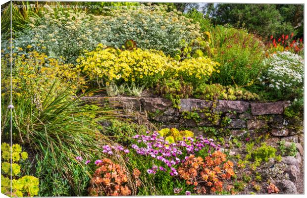 Summer flowers, Inverewe Garden, Poolewe, Scotland Canvas Print by Angus McComiskey