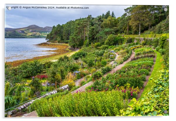Loch Ewe and Inverewe Garden, Poolewe, Scotland Acrylic by Angus McComiskey