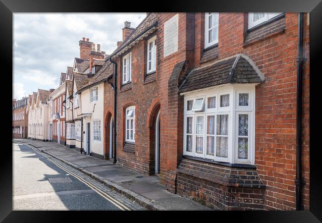 Alms houses on Castle Street,  Old Aylesbury, Framed Print by Kevin Hellon