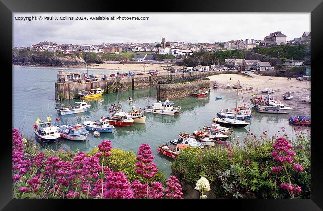 Newquay in Cornwall Framed Print by Paul J. Collins
