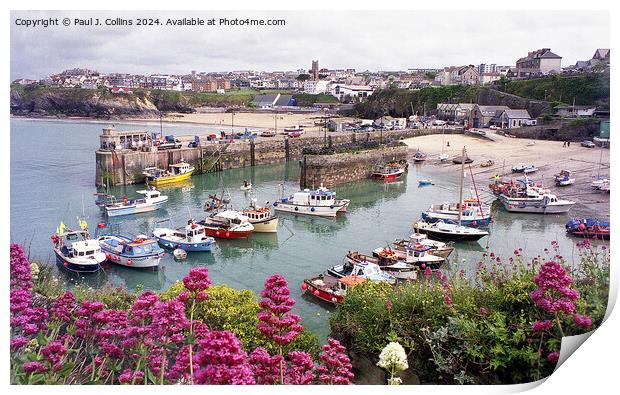 Newquay in Cornwall Print by Paul J. Collins