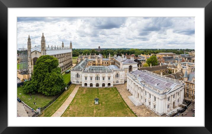 Looking down on Kings College Chapel Framed Mounted Print by Jason Wells