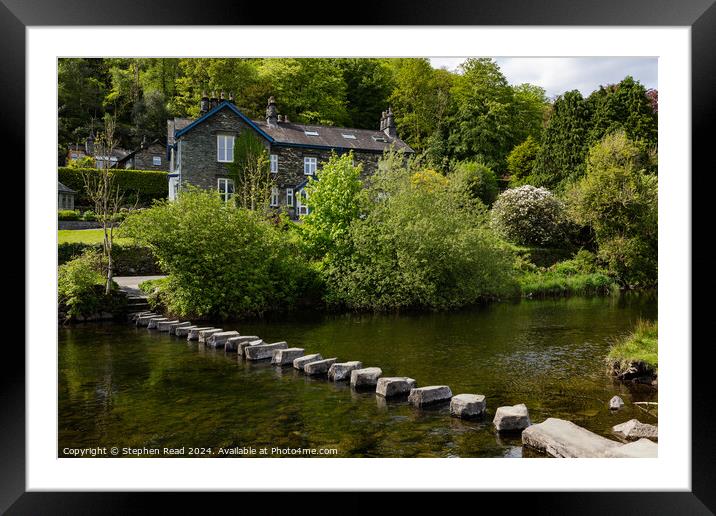 Stepping Stones across the River Rothay Framed Mounted Print by Stephen Read