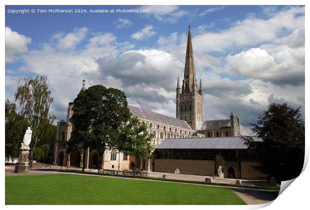 Norwich Cathedral Print by Tom McPherson