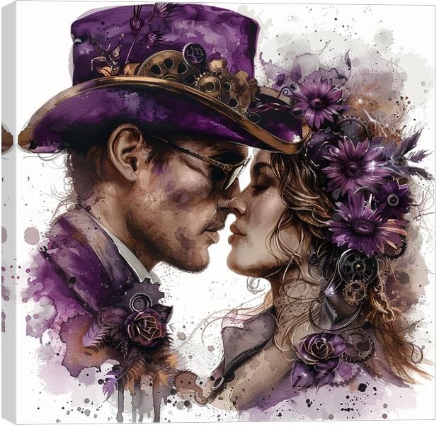Steampunk Wedding In Purple Canvas Print by Steve Smith