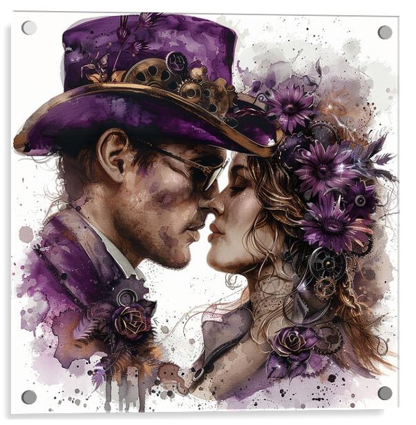 Steampunk Wedding In Purple Acrylic by Steve Smith