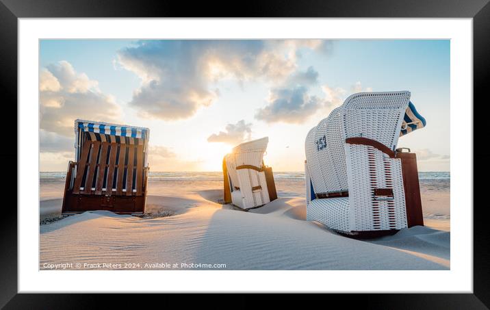 on the beach of usedom, germany Framed Mounted Print by Frank Peters