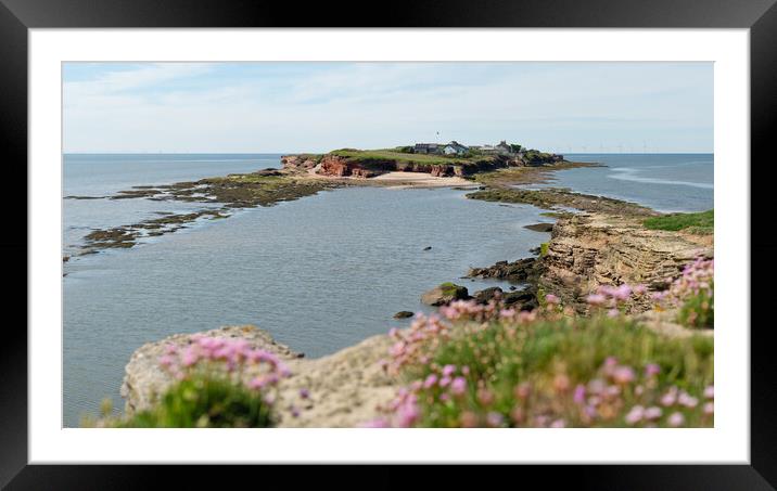 Hilbre Island in the sunshine Framed Mounted Print by Liam Neon