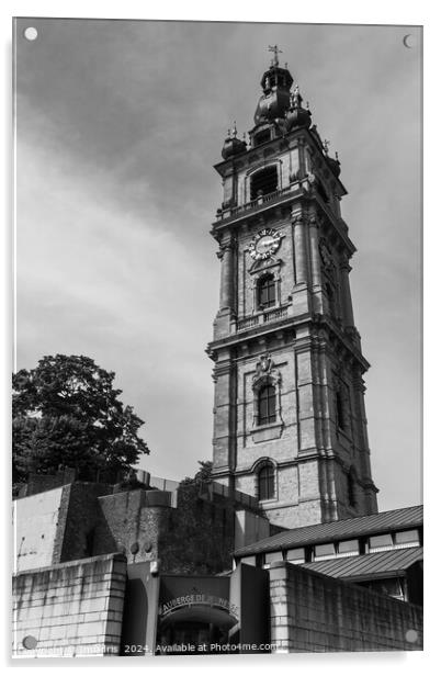 Belfry of Mons, in Hainaut, Belgium. Acrylic by Imladris 