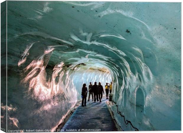 Inside a glacier  Canvas Print by Robert Galvin-Oliphant