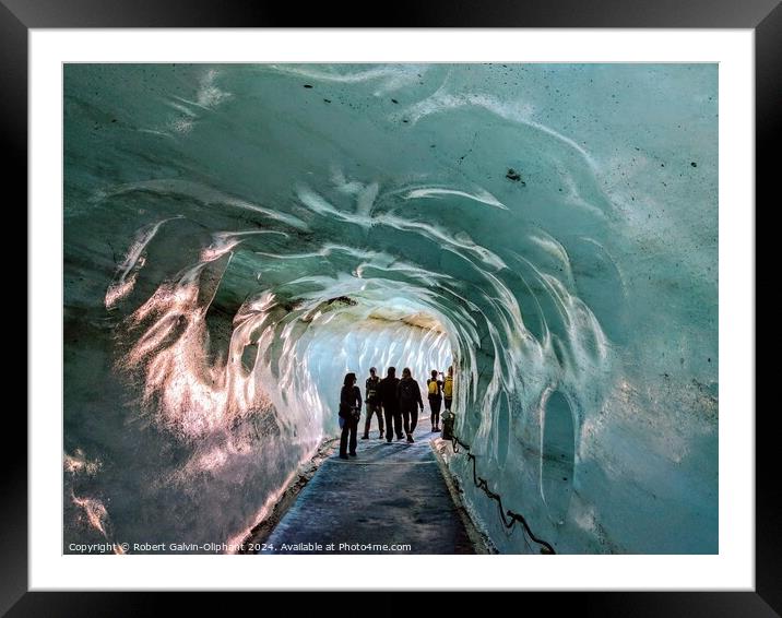 Inside a glacier  Framed Mounted Print by Robert Galvin-Oliphant