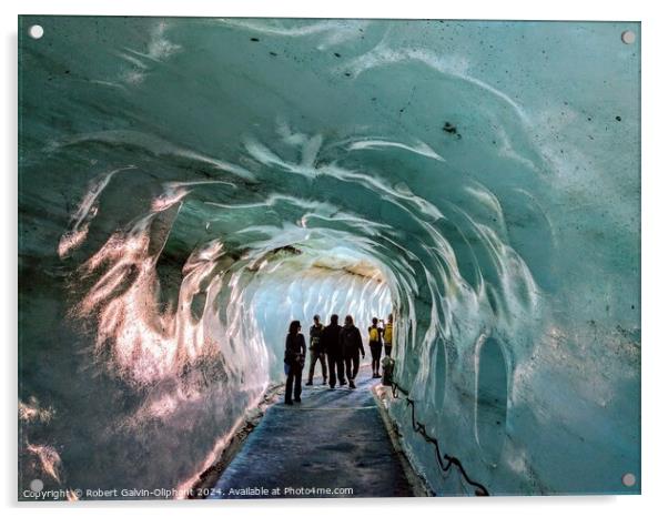 Inside a glacier  Acrylic by Robert Galvin-Oliphant