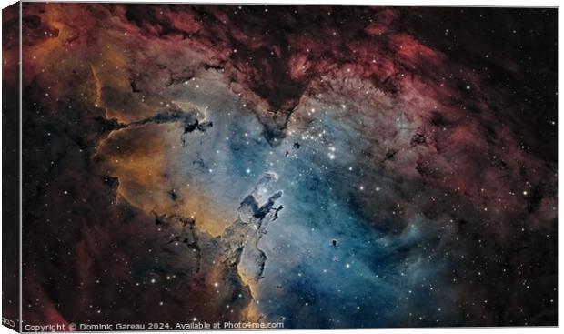 Eagle Nebula Featuring The Pillars of Creation - Foraxx Canvas Print by Dominic Gareau