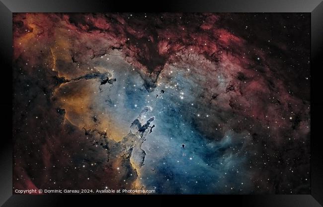 Eagle Nebula Featuring The Pillars of Creation - Foraxx Framed Print by Dominic Gareau
