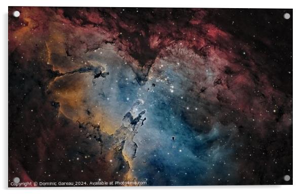 Eagle Nebula Featuring The Pillars of Creation - Foraxx Acrylic by Dominic Gareau