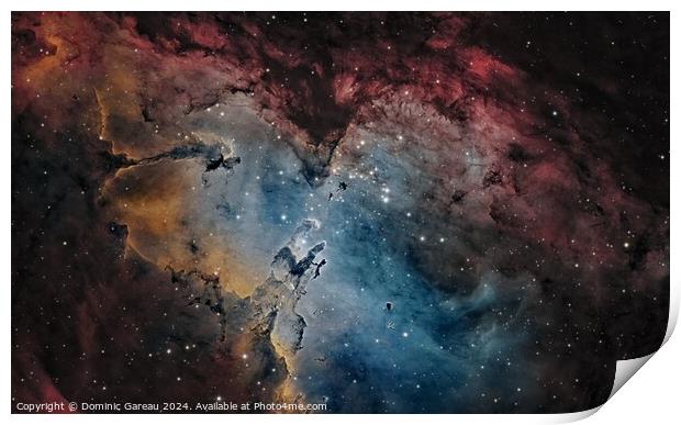 Eagle Nebula Featuring The Pillars of Creation - Foraxx Print by Dominic Gareau