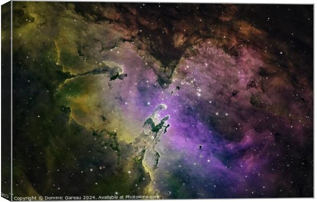 Eagle Nebula Featuring The Pillars of Creation Canvas Print by Dominic Gareau