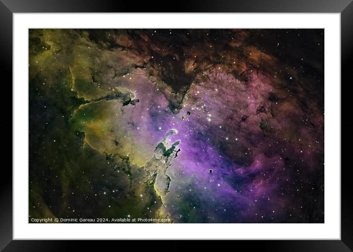 Eagle Nebula Featuring The Pillars of Creation Framed Mounted Print by Dominic Gareau